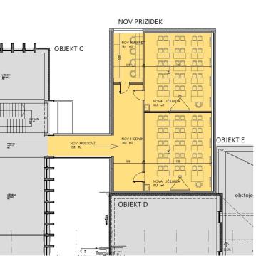 Prizidek k OŠ DBB Hrpelje_tloris nadstropja